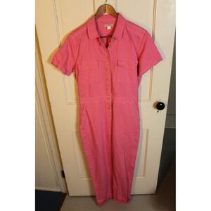Outerknown Pink Cotton Linen Worker Jumpsuit Overalls Size S‎ Small